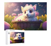 Adult Detailed Jigsaw Puzzle, Magical Basket Bunny, 1000 PCS