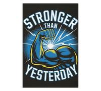 Adult Detailed Jigsaw Puzzle, Stronger Than Yesterday Arm Graphic, 1000 PCS | Holiday gift for puzzle fans: activity for family time in spare time.