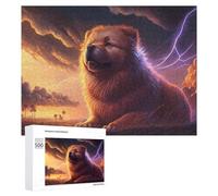Adult Detailed Jigsaw Puzzle, Thunderous Chow Chow Majesty, 500 PCS