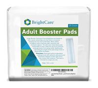 Adult Diaper Booster Pad Liner Insert with Adhesive for Men or Women (Large Size) - 16 Ounce Absorbent Day and Night Doubler (25 Count) by BrightCare