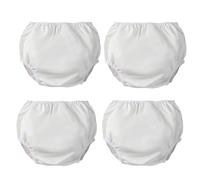 Adult Diaper Cover Plastic Pants, Washable Reusable Waterproof Underwear Pants for Adults with Leak Protection(White,X-Large)