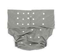 Adult Diapers, Reusable Incontinence Pull Pants for Women and Men, Adjustable Pocket Nappy Cover with Cloth Liner, Postpartum Underwear for Light to Moderate Protection (Grey)