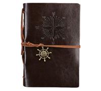 Adult Diary - Vintage Leather Bonded Journal | Journal Design Journal Journalist, Retro Letters Book with a Writing Hearing School Supplies and Office Accessories for Men