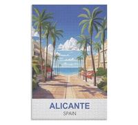 Adult Difficult Challenge Scenery， Alicante Spain，Adults 1000 Piece Jigsaw Puzzle- Christmas，75x50，wooden puzzle ，AA-1324