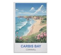 Adult Difficult Challenge Scenery， Carbis Bay Cornwall ，Adults 1000 Piece Jigsaw Puzzle- Christmas，52x38，paper puzzle ，AA-964