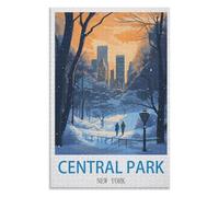 Adult Difficult Challenge Scenery， Central Park New York ，Adults 1000 Piece Jigsaw Puzzle- Christmas，52x38，paper puzzle ，AA-644