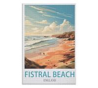 Adult Difficult Challenge Scenery， Fistral Beach England，Adults 1000 Piece Jigsaw Puzzle- Christmas，52x38，paper puzzle ，AA-504