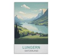Adult Difficult Challenge Scenery， Lungern Switzerland ，Adults 1000 Piece Jigsaw Puzzle- Christmas，38x26，paper puzzle，AA-1084