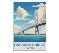 Adult Difficult Challenge Scenery, Oresund Bridge Sweden ,Adults 1000 Piece Jigsaw Puzzle- Christmas,75x50,wooden puzzle ,AA-1104