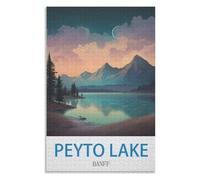 Adult Difficult Challenge Scenery， Peyto Lake Banff，Adults 1000 Piece Jigsaw Puzzle- Christmas，38x26，paper puzzle，AA-724