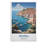 Adult Difficult Challenge Scenery， Rovinj Croatia，Adults 1000 Piece Jigsaw Puzzle- Christmas，75x50，wooden puzzle ，AA-1384