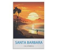 Adult Difficult Challenge Scenery， Santa Barbara California，Adults 1000 Piece Jigsaw Puzzle- Christmas，75x50，wooden puzzle ，AA-684