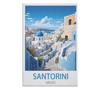 Adult Difficult Challenge Scenery, Santorini Greece,Adults 1000 Piece Jigsaw Puzzle- Christmas,38x26,paper puzzle,AA-624