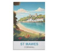 Adult Difficult Challenge Scenery, St Mawes Cornwall,Adults 1000 Piece Jigsaw Puzzle- Christmas,75x50,wooden puzzle ,AA-1344