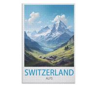 Adult Difficult Challenge Scenery， Switzerland Alps，Adults 1000 Piece Jigsaw Puzzle- Christmas，70x50，paper puzzle，AA-584