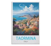 Adult Difficult Challenge Scenery, Taormina Italy,Adults 1000 Piece Jigsaw Puzzle- Christmas,38x26,paper puzzle,AA-1244