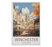 Adult Difficult Challenge Scenery， Winchester England ，Adults 1000 Piece Jigsaw Puzzle- Christmas，38x26，paper puzzle，AA-864