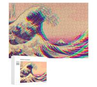 Adult Distinctive Jigsaw Puzzle, Glitch Hokusai, 300 PCS