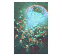 Adult Distinctive Jigsaw Puzzle, Neon Jellyfish Swarm, 1000 PCS