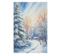 Adult Distinctive Jigsaw Puzzle, Snowy Hamlet, 1000 PCS