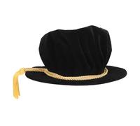 Adult Doctoral Graduation Tam Velour Hat for Ceremony Photo Booth Props | Reusable Design, Easy to Wear and Remove, Black One Size, Suitable for Commencement Events and School Themed Parties
