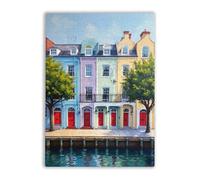 Adult Educational and Fun Puzzles 1000 Pieces Rainbow Row Charleston South Carolina Suitable for Those Who Like Challenging Family Leisure and Entertainment Toys
