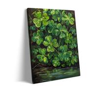 Adult Educational and Fun Puzzles 1000 Pieces St. Patrick's Day Lush Shamrock and Four-Leaf Clover Field Lucky Four-Leaf Clover St. Patrick's Day Gift Green Holiday for St. Patrick's Day Celebration