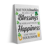 Adult Educational and Fun Puzzles 1000 Pieces St. Patrick's Day May Your Troubles Decrease and Blessings Increase. Green Clover. St. Patrick's Day Inspirational Items. Lucky Ireland and Party.