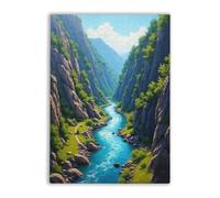 Adult Educational and Fun Puzzles 1000 Pieces The Cares River Route a Through a Canyon Asturias Spain Colorful Cultural Challenge Art Puzzle Holiday Christmas New Year Decoration