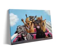 Adult Educational and Fun Puzzles 500 Pieces Funny Dogs on Roller Coaster. Cute and Funny Dogs are Ideal for Dog Lovers and Entertainment Lovers.