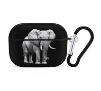 Adult Elephant Cute Earbuds Case Compatible with Airpods Pro Wireless Headphones Cover with Carabiner