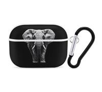 Adult Elephant Cute Earbuds Case Compatible with Airpods Pro Wireless Headphones Cover with Carabiner