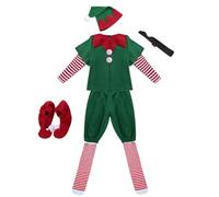 Adult Elves Costume,Christmas Santa's Helper Costume | Holiday Elves Suit, Dress Outfit for Kids Adults Christmas Cosplay