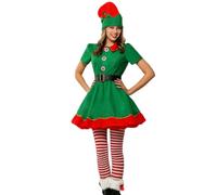Adult Elves Costume | Santa's Helper Costumes for Women Men | Holiday Elves Suit, Dress Outfit for Kids Adults Christmas Cosplay