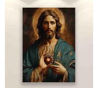 Adult Entertainment Jigsaw Puzzle 1000 Pieces Sacred Heart of Jesus Christianity Difficult Puzzles,Large Cool Adult Holiday Puzzles