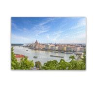 Adult Entertainment Puzzle 500 Pieces Astonishing Cityscape of Budapest with Széchenyi Chain Bridge Over Casual Large Size Puzzle Toy Intellectual Decompression and Home Decoration