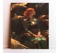 Adult Entertainment Puzzle 500 Pieces Green Goddess Gothic Forest Witch Dark Academy Family Interactive Fun Puzzle Home Decoration