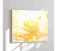 Adult Entertainment Puzzle 500 Pieces Yellow Butterfly White Water Lily Blooming in Water Challenging Educational Toys Entertainment Retro Home Decoration Gifts