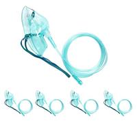 Adult Europe Standard Oxygen Mask with 6.6' Tubing and Adjustable Elastic Strap - 3 Packs - Size L+