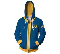 Adult Fall Lucy MacLean Cosplay Vault Inhabitant Costume Hoodies Zip Sweatshirt Coat Pullover, Blue 33, L