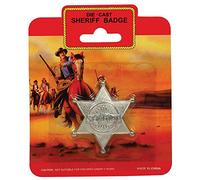 Adult Fancy Party Costume Cowboy & Western Metal Sheriff Badge Silver Uk