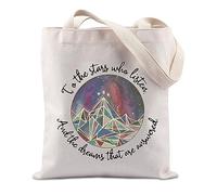 Adult Fantasy Novel Inspired Gift Books Lover Gift To The Stars Tote Bag, White, big