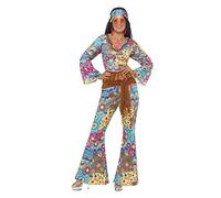Adult Female Groovy Hippie Flower Power Fancy Dress Party Costume