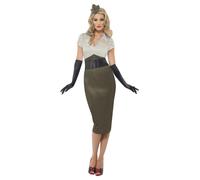 Adult Female WW2 Army Pin Up Spice Darling Fancy Dress Party Costume