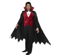 Adult Fever Cool Vampire Costume Mens Dracula Fancy Dress Halloween