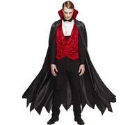 Adult Fever Cool Vampire Costume Mens Dracula Fancy Dress Halloween