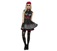Adult Fever Ladies Day of the Dead Sexy Halloween Fancy Dress Costume