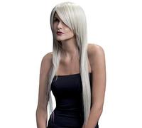 Adult Fever Long Blonde Feathered Fringe Amber Fancy Dress Wig Accessory