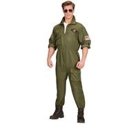 Adult Fighter Jet Pilot Costume Military Air Force Fancy Dress