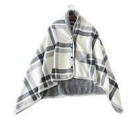 Adult Fleece Wheelchair Blanket, Wheelchair Warmer Cover Knee Leg Blanket Warm Winter Poncho Coat Clothing for Men and Women(Grey)